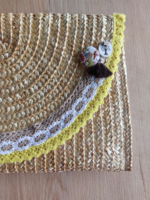 Bolsa de Verão com 34x22cm em palhinha