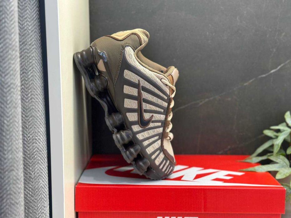 Nike "Shox TL Khaki " Найк "шокс кхакі" коричневі Трендові Модні Чоловічі Жіночі Кросівки, Швидка Доставка