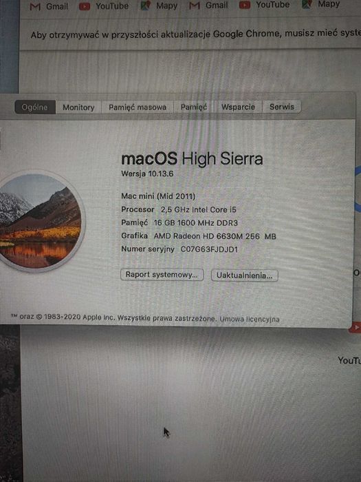 Mac mini Mid 2011 A1347 – 16GB RAM – SSD 128GB