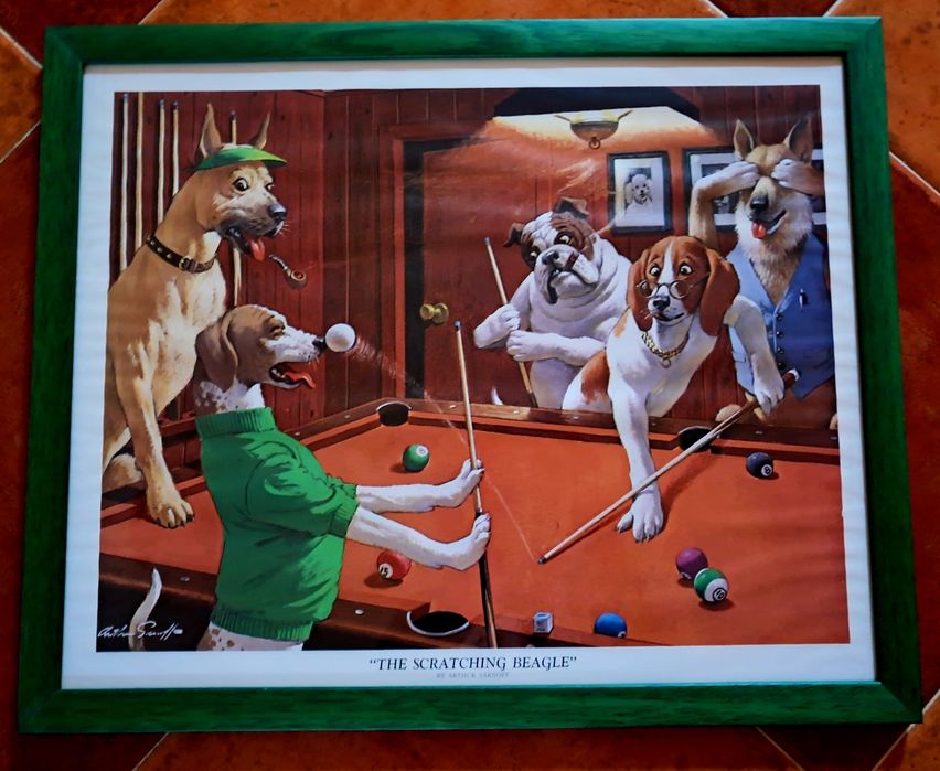 Quadros  Cães Snooker 54×44