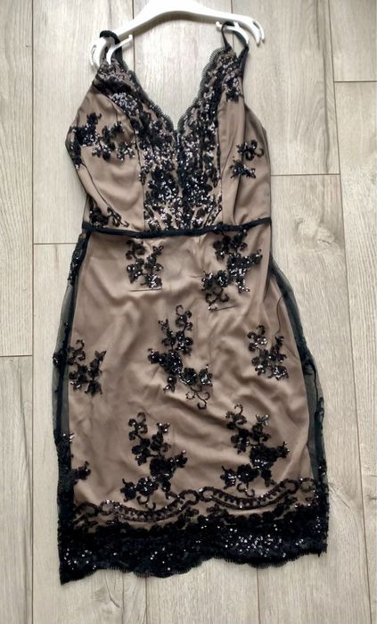 Плаття сукня паєтки лелітки чорне