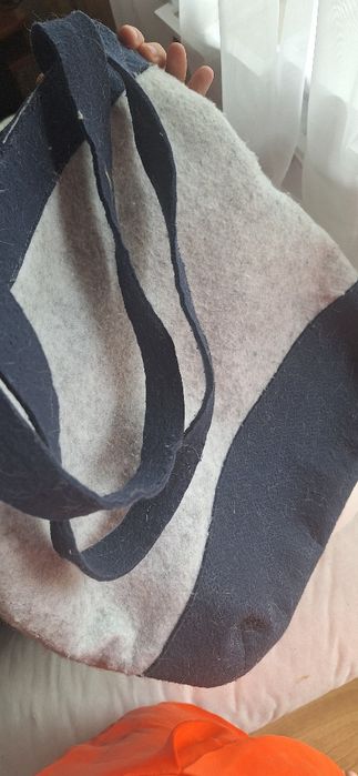 Torba z kotem materiał wełniany
