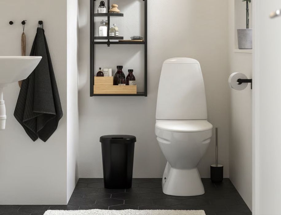 Kosz na smieci ikea HÖLASS czarny