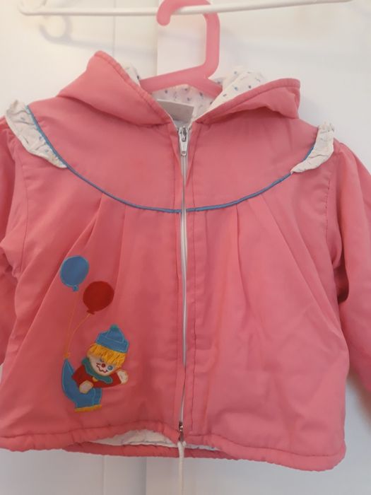 Różowa lekka kurtka przejściowa, rozm 86 cm