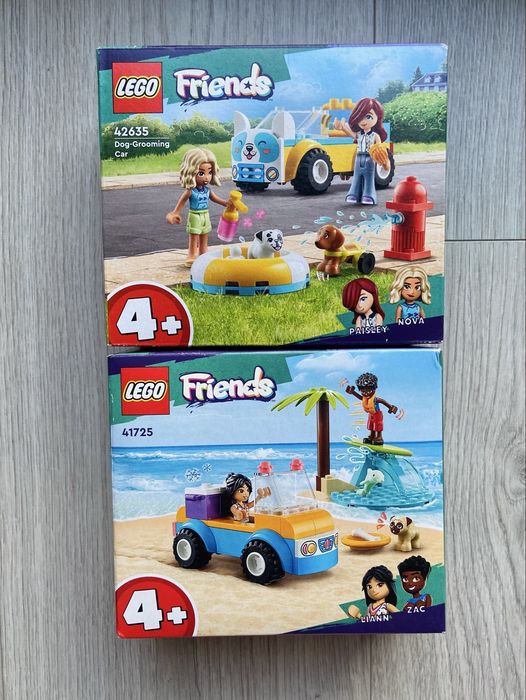 LEGO Friends 42635 Samochód do pielęgnacji psów 41725 łazikiem plażowy