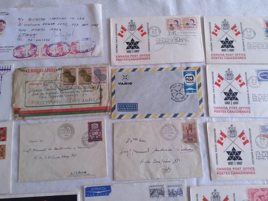 Lote de 16 envelopes estrangeiros
14 com selos6
Lote de 16 envelopes
14 com selos