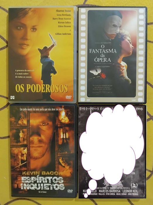 A: DVDs Filmes 0,40 cêntimos Comédia, Terror, Românticos, Ficção