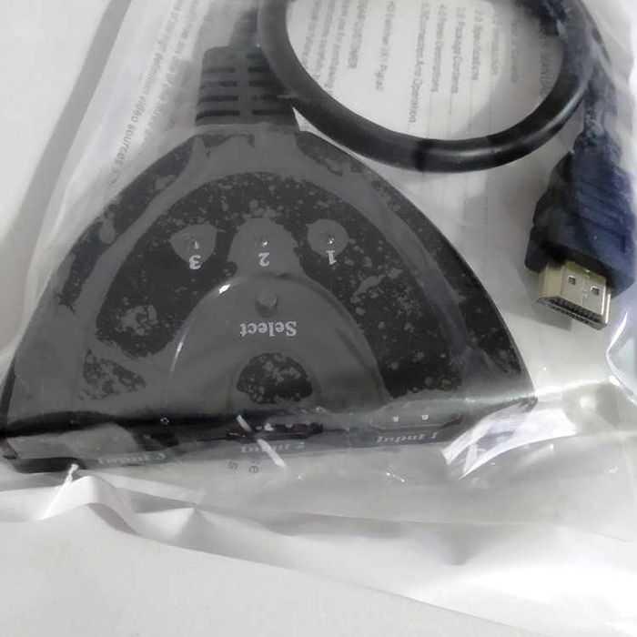 Switch Conversor HDMI para 3 entradas e 1 saída Novo