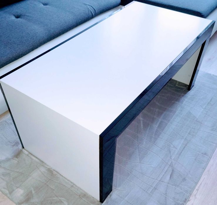 Ława stolik kawowy Biały/Czarny połysk