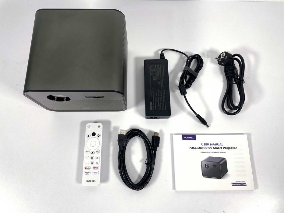 ULTIMEA Poseidon E100 Проектор 0.47" DMD, 1800ANSI Люмен, Google TV