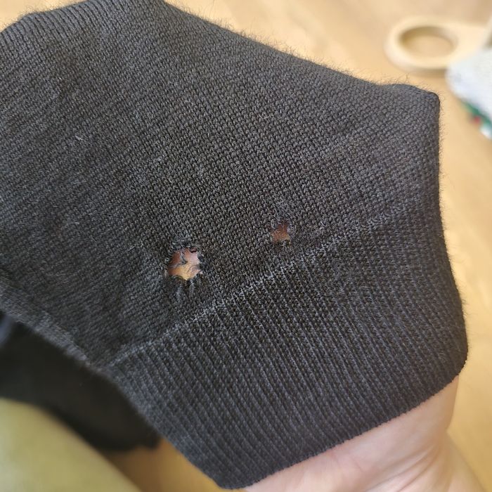 Sweter sand m 38 wełna wool merino