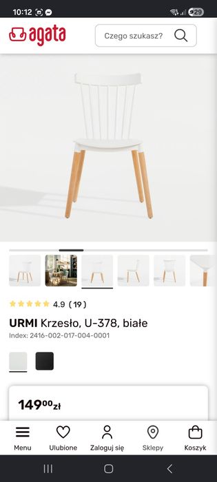 Stół rozkładany z kompletem krzeseł