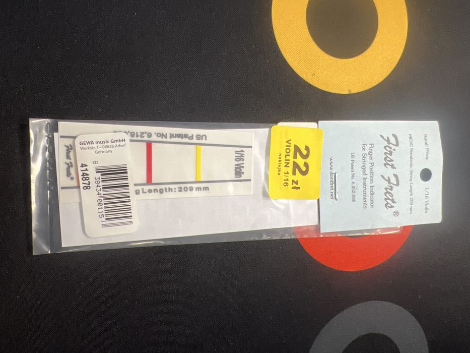 Naklejka na podstrunnice skrzypiec 1/16 GEWA First Frets 414878