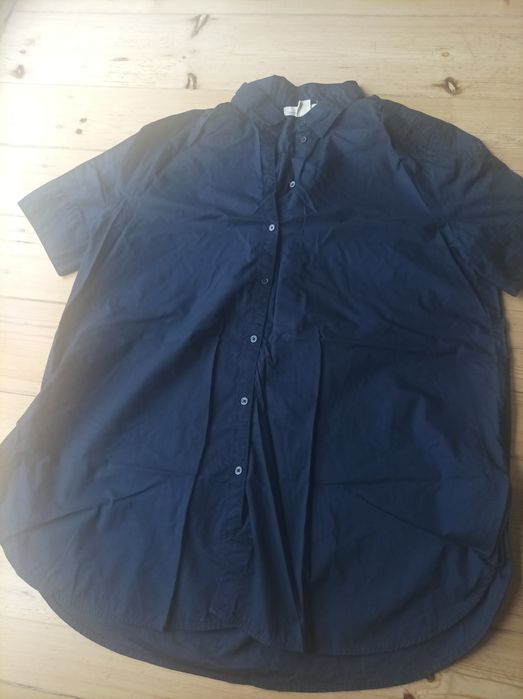 Granatowa długa koszula H&M r.44