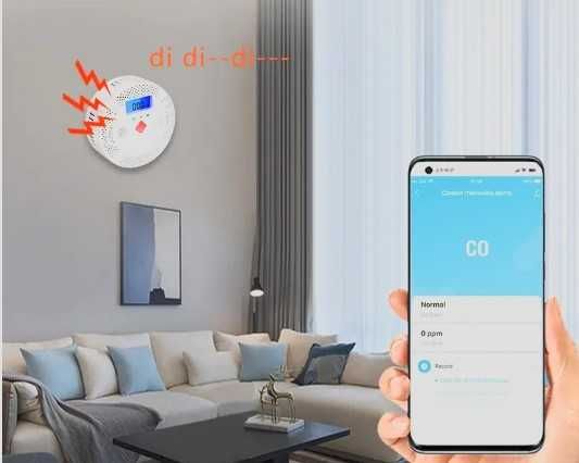inteligenty czujnik tlenku węgla Wi-Fi tuya smart