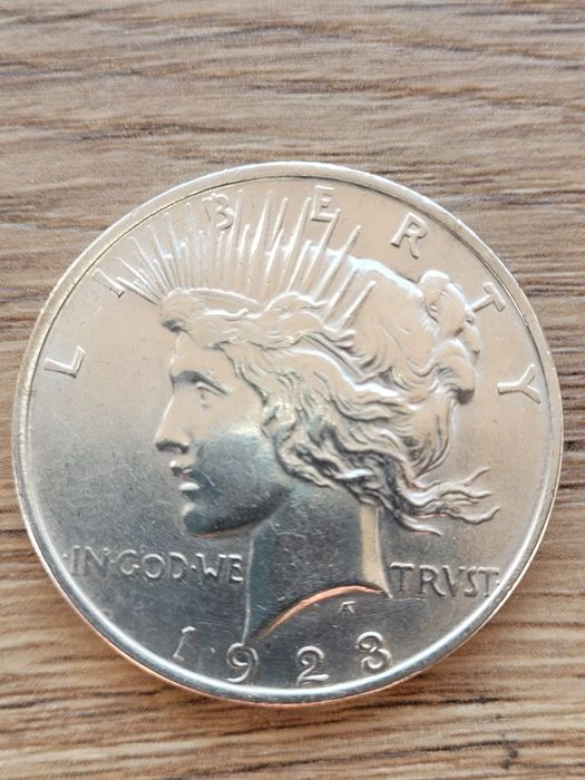 1 Dolar Pokoju 1923 r. Oryginał w bardzo dobrym stanie