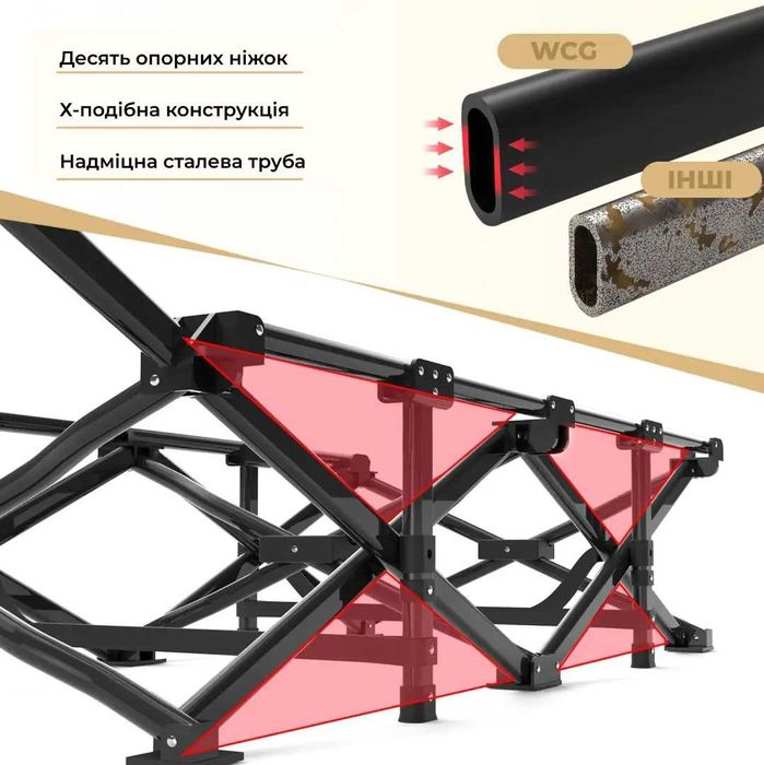 Розкладне ліжко шезлонг WCG CC-S11 + матрац і подушка