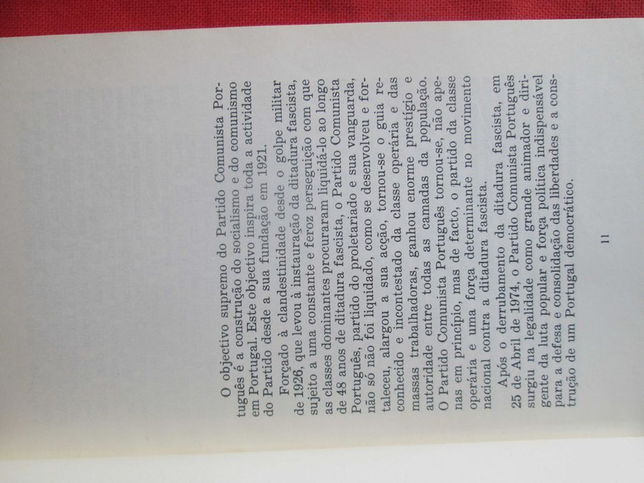 Projeto de Programa e de Estatutos dos PCP