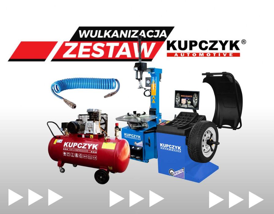 Zestaw Wyważarka Montażownica Automat Kompresor 200L Kupczyk