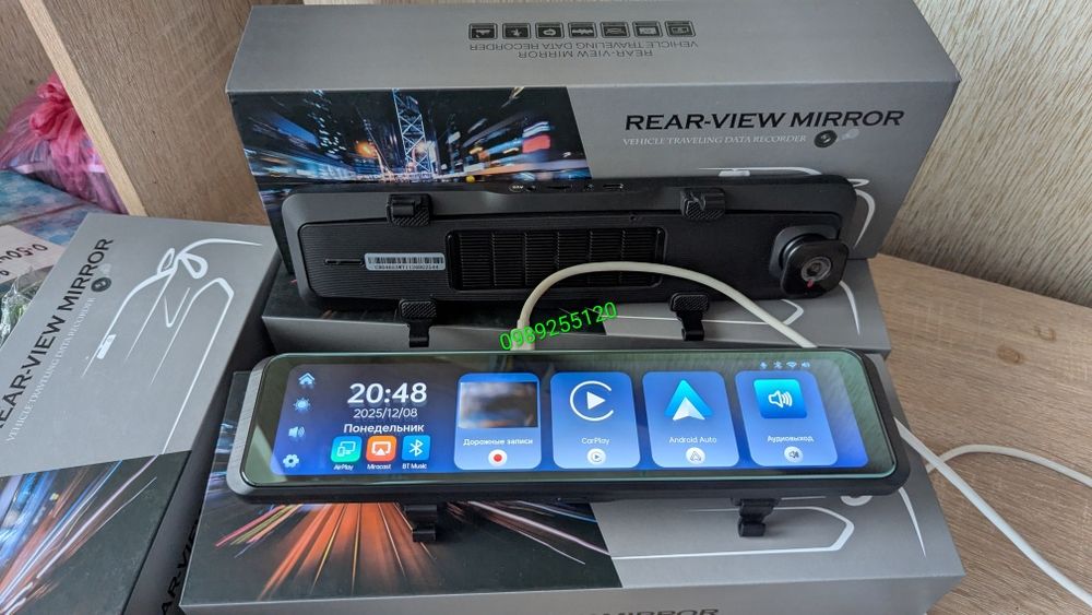 12* 4K зеркало відеореєстратор android зеркало видеорегистратор WiFi