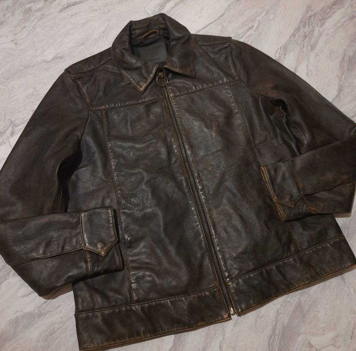 Allsaints мужская куртка Оригинал натуральная кожа