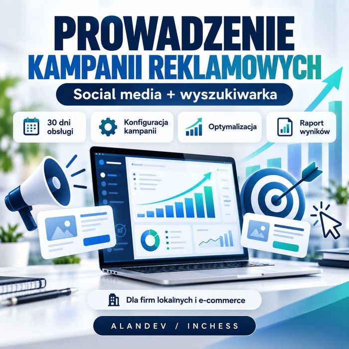 Prowadzenie kampanii reklamowych reklam Google Ads Meta Ads Facebook 30 dni Kampania Reklamowa