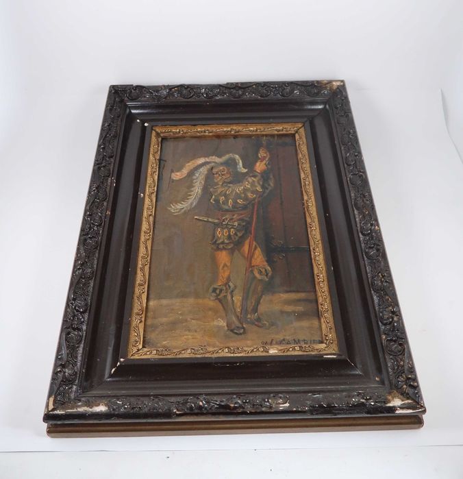 Óleo sobre painel de madeira Séc. XIX