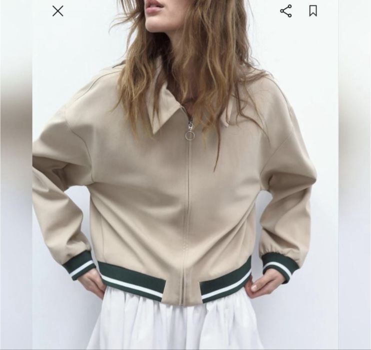 Стильна куртка-бомбер zara