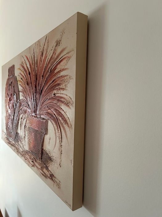 Quadro Pintura Sobre Tela "Dois Vasos" 100x55cm! (Artista Valverde)