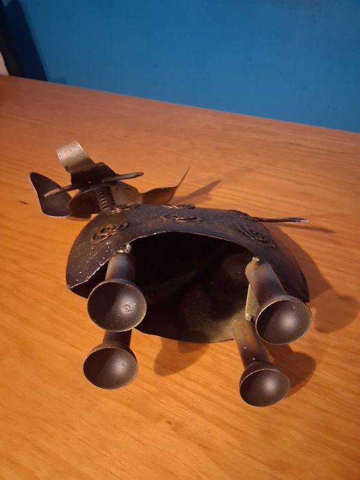 Elefante decorativo em metal 36 cm X 36 cm X 11 cm