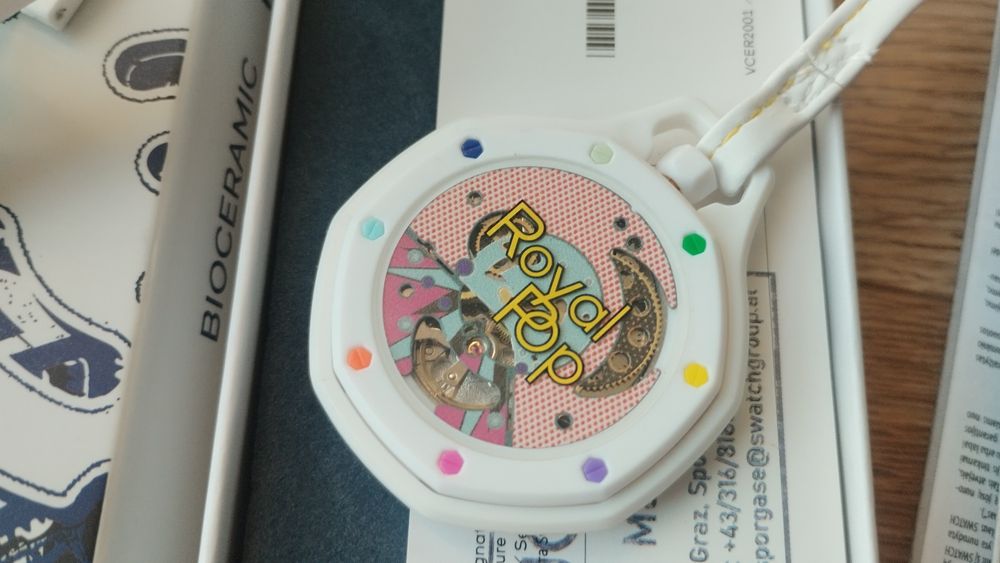 Zegarek automat Audemars Piguet x Swatch Royal Pop ceramika