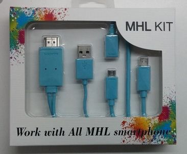 KIT MHL Adaptador Ligar Smartphone a TV