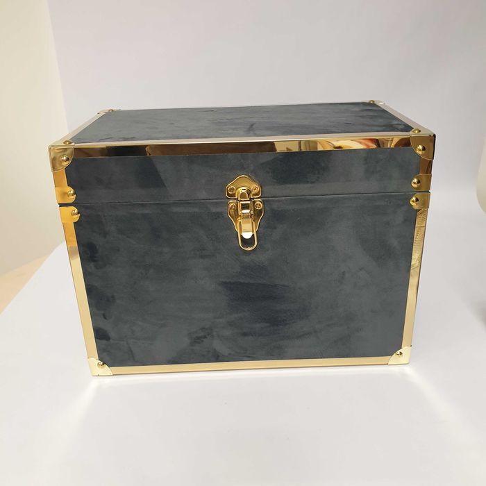 CAIXA DE MADEIRA 23675 BLUE 48X30X36