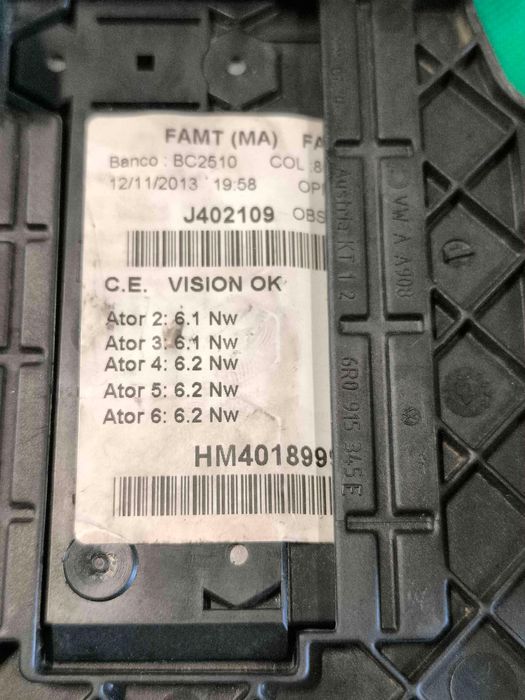 Caixa Fusíveis / SAM / BSI AUDI A1 1.6 TDI (77 kW / 105 cv) [05.2010 - 04.2015] 6R0937621 (OEM) | 6R0915345E (OEM)