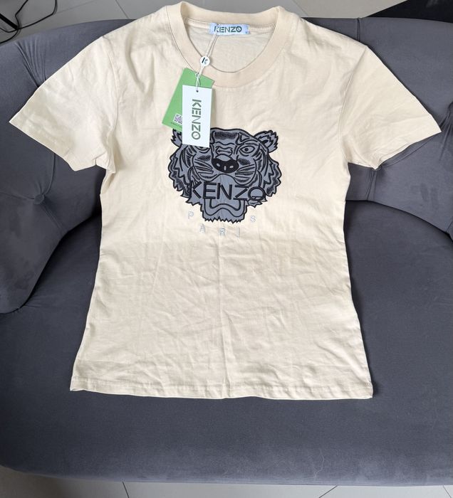 Kenzo оригинал S бежевая футболка