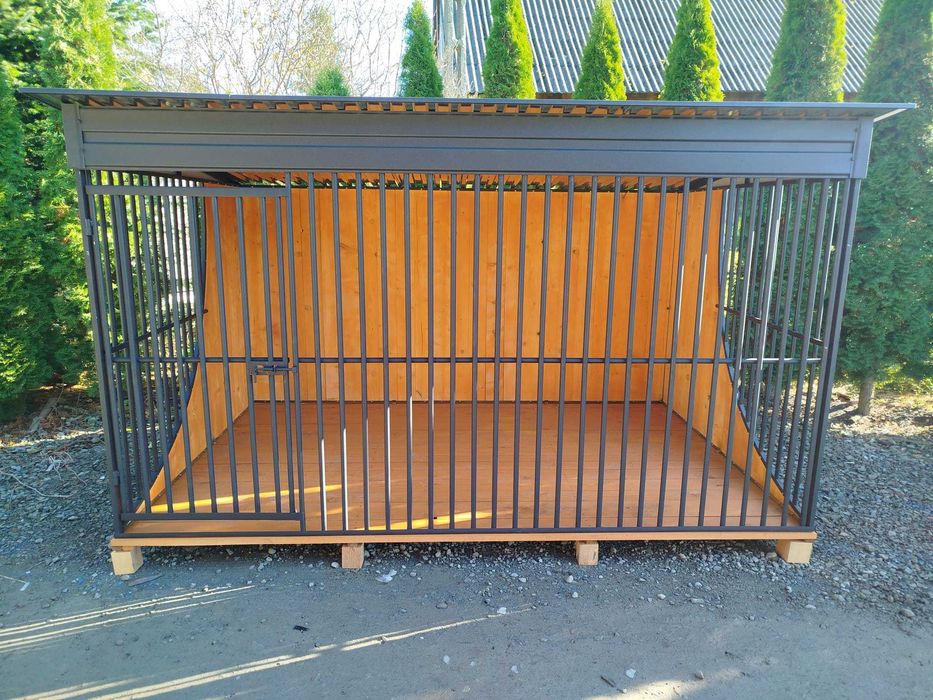 Kojec dla psa klatka box - bardzo mocny - boki drewno 3x2