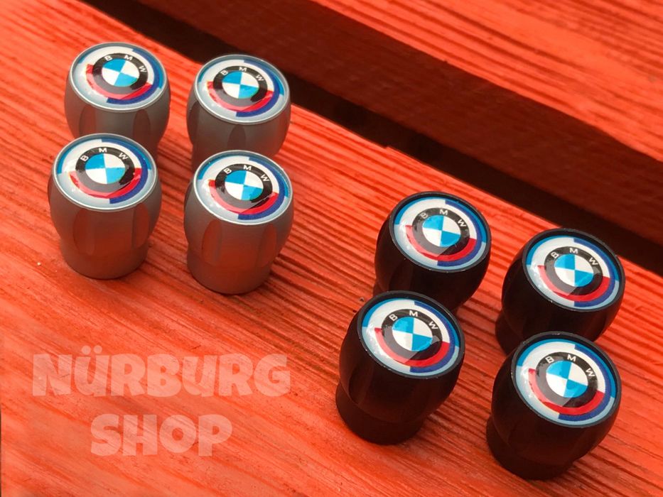 Юбилейные колпачки на ниппеля золотники BMW 50 Years Anniversary