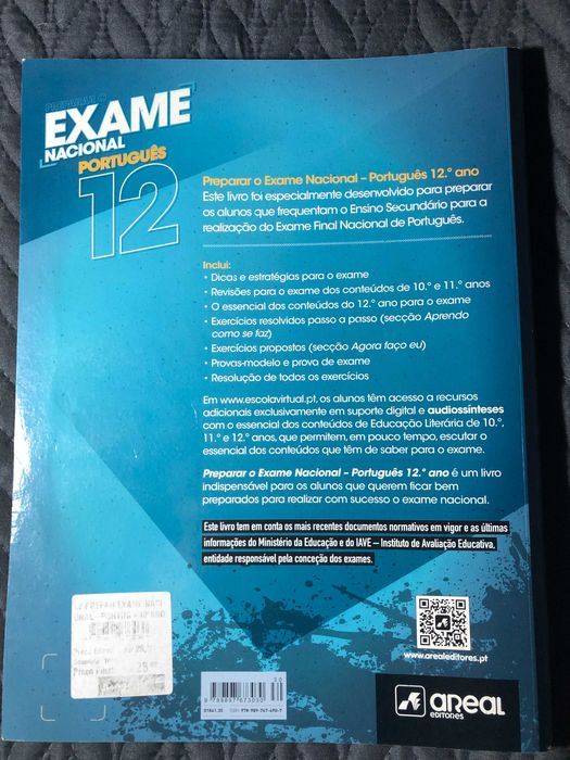 Livro Preparação para Exame Nacional de Português 12º ano:incluiportes