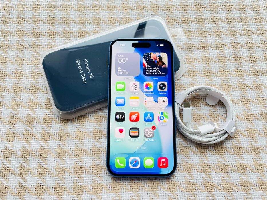 IPHONE 16 128Gb‼️СТАН НОВОГО‼️177ц Ultramarine NEVERLOCK ( 45541)