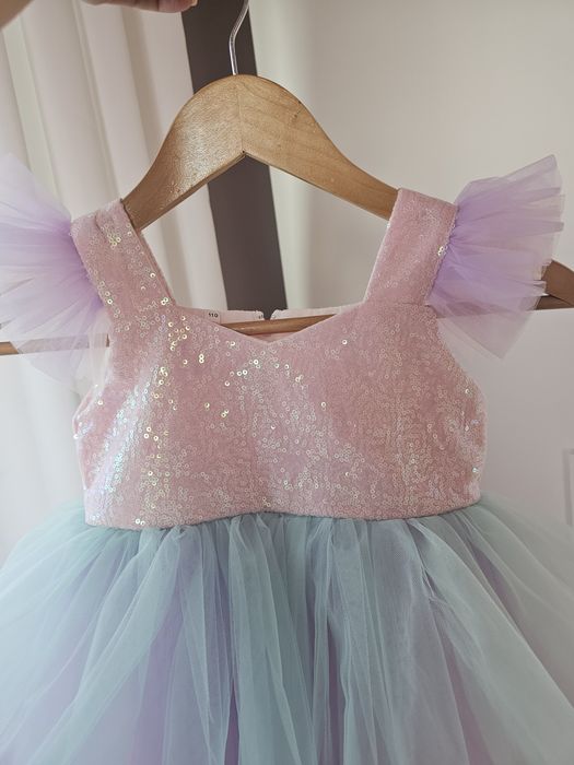 Дитяча пишна святкова ошатна кольорова сукня Єдиноріг 3 4 5 6 одноріг