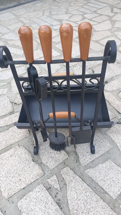 Utensílios de lareira em ferro