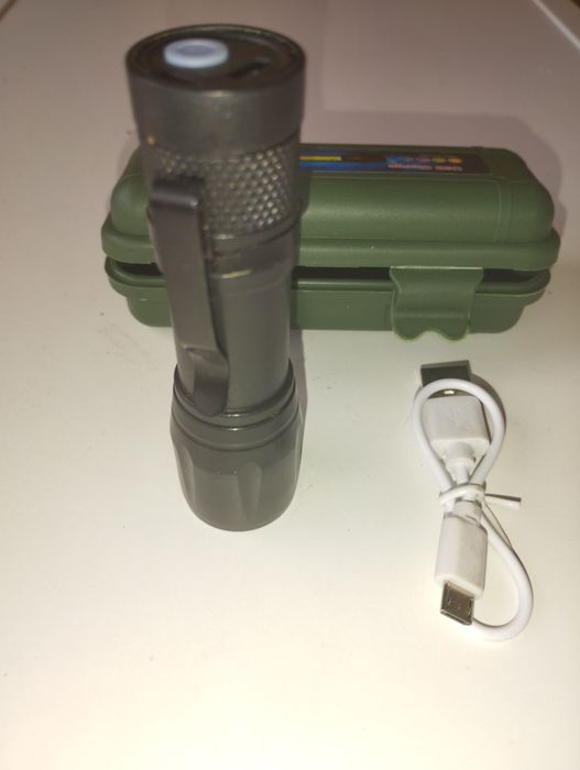 Карманный фонарик брелок USB