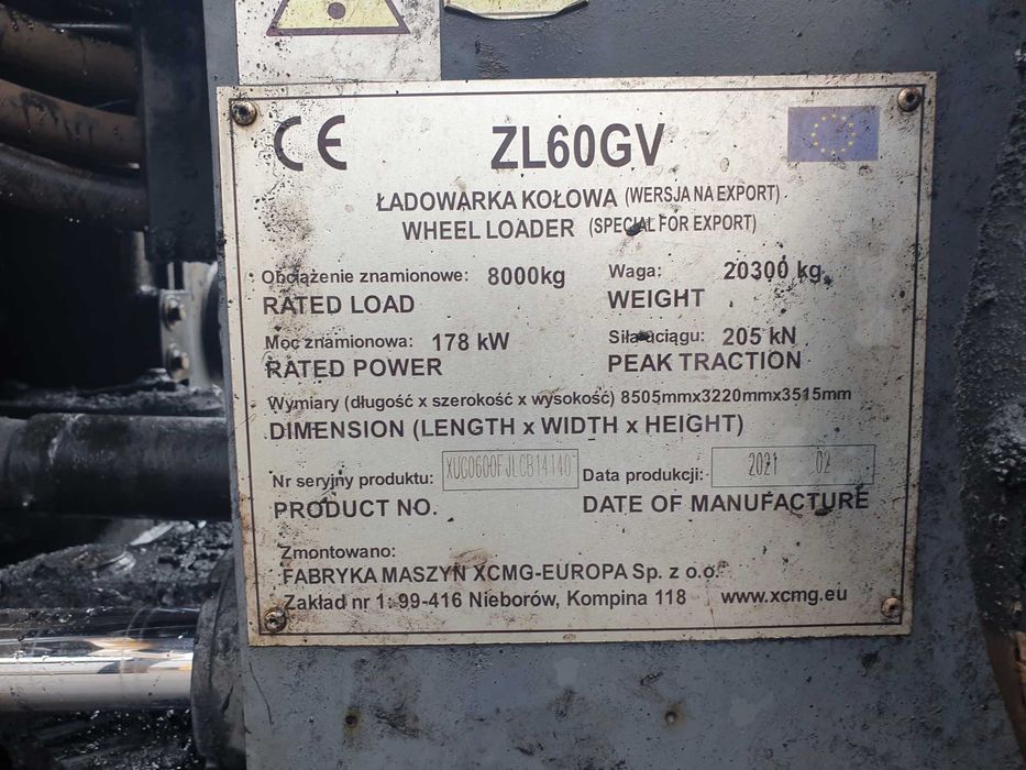 Ładowarka Kołowa  XCMG ZL 60 GV