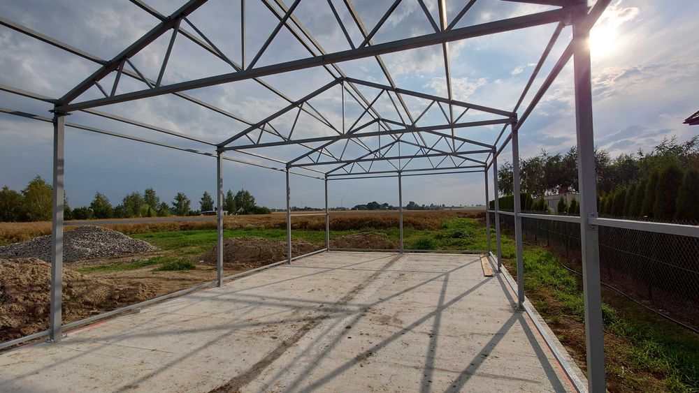 Nowość - Konstrukcja Wiata 6x12 H3 - Bez zgłoszenia - Ocynk - Moduł 4m