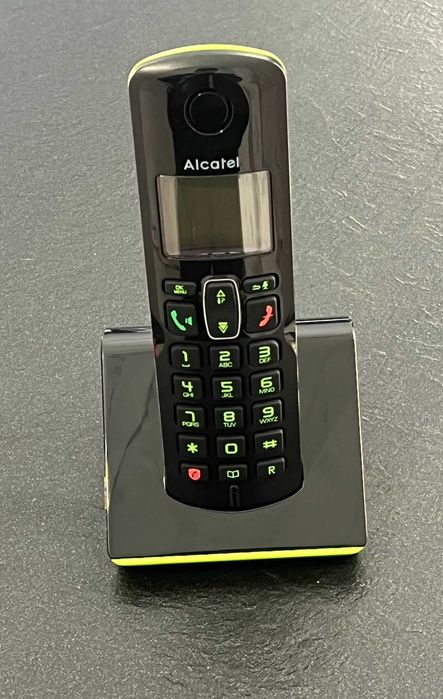 Telefon bezprzewodowy DECT Alcatel S280 w kolorze czarno-zielonym