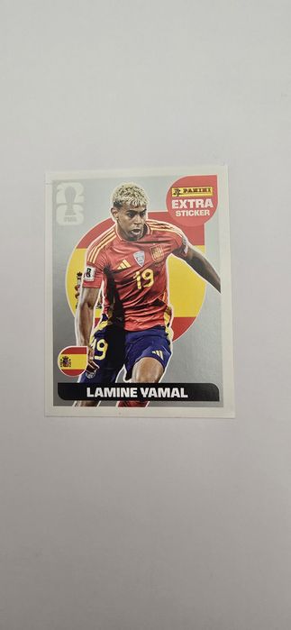 Lamine Yamal Silver Extra Sticker Panini Mundial 2026