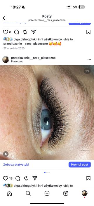 Profesjonalne przedluzanie rzes