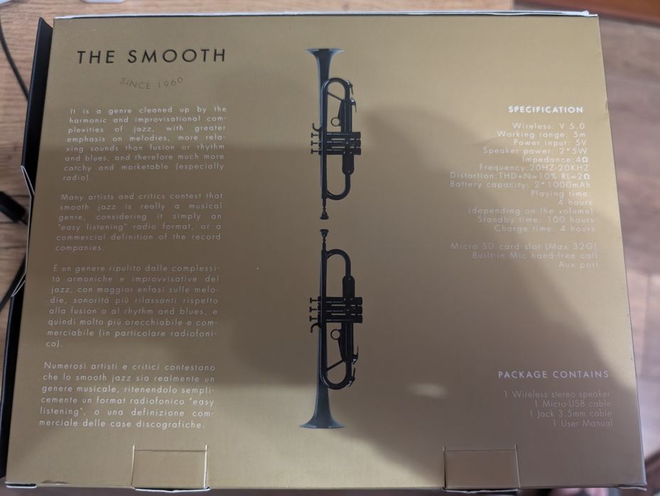 Głośnik mobilny SBS Jaz Smooth 2w1 Brązowy