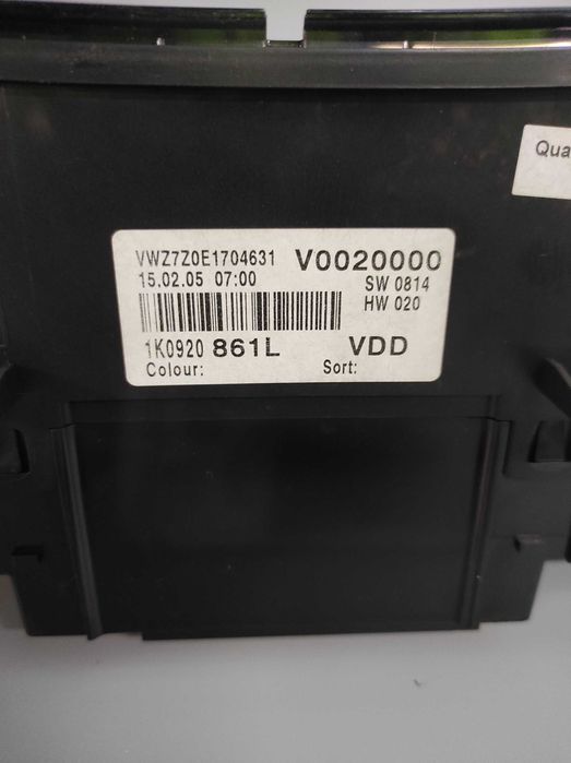 Vw Golf V 1.6fsi, OE: 1K092.0861L, Licznik, Zegar