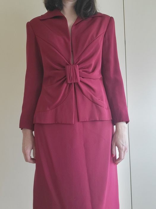 Fato Saia-Casaco Vermelho Escuro - Valentino
